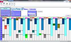 SlottaTime Screen Shot of Colour Coded Calendar View of team schedules